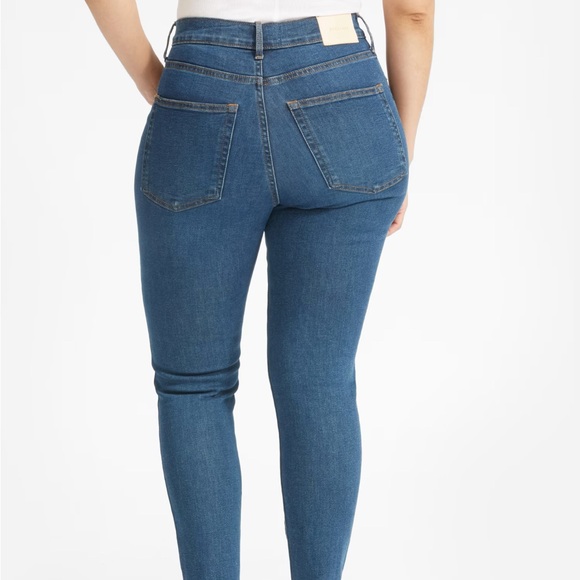 Everlane High Rise Curvy Skinny Jeans, black denim, size 33 crop - Picture 8 of 8